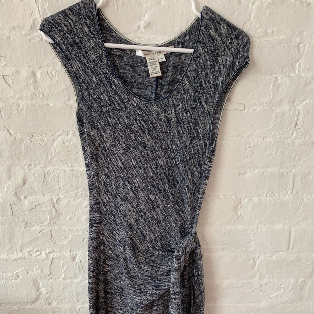 Max Studio Gray Dress with Tie on Side